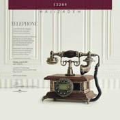 تصویر میرون تلفن رومیزی چوبی قهوه ای کد 203- 13289 