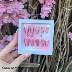 تصویر ناخن مصنوعی ژله ای طرحدار کد ۴۲۸ 