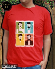 تصویر تیشرت هنری و سینمایی سریال بریکینگ بد Breaking Bad - قرمز / L Art Minimal Tshirt Breaking Bad Series