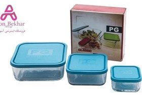 تصویر ظرف نگهداره غذا بلور کاوه مدل Classic بسته 3 عددی Kaveh crystal food storage container, Classic model, 3-piece package