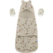 تصویر قنداق چسبی تمام چاپ TEDDY BEAR رز برن Rose Born Teddy Bear Swaddle Sticky All Print