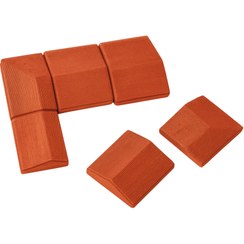 تصویر تاج دیواری و کنج و سرستون مینیاتوری قرمز سایز 1.12