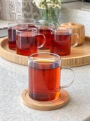 تصویر لیوان پیرکس دسته دار 