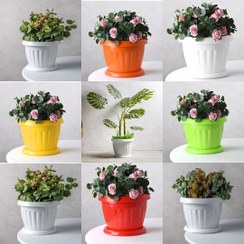 تصویر گلدان پلاستیکی مدل آواکد ۱۷۰۶ قطر ۳۳ سانت ارتفاع ۲۶ سانت 