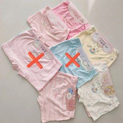 تصویر شورت دخترانه GSHO130 سایز ۱ تا ۵ طرح خرگوش و قو 