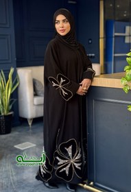 تصویر چادر عربی زنانه دانژه جنس کرپ 