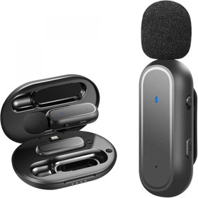 تصویر میکروفن بی سیم یقه ای مدل K60 K60 Type C wireless microphone