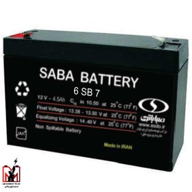 تصویر باتری یو پی اس 12 ولت 4.5 آمپر ساعت صبا باتری saba-battey-12v4-5ah 