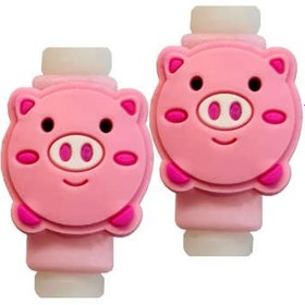 تصویر محافظ کابل مدل Cute Pig 02 بسته 2 عددی 