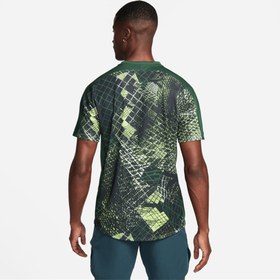 تصویر تیشرت تنیس مردانه نایک NikeCourt Dri-FIT Printed- سبز 