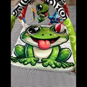 تصویر تشک بازی مخمل مدل قورباغه 