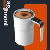 تصویر ماگ همزن مگنتی قابل شارژ ( دارای دماسنج ) 