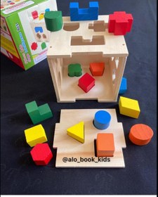 تصویر مکعب هوش چوبی 