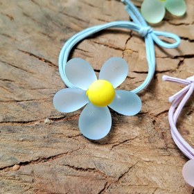 تصویر کش مو یخی رنگی طرح گل 