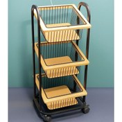 تصویر جای پیاز و سیب زمینی چوبی مدل نایس عروس نوین 3 طبقه 