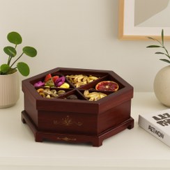 تصویر جعبه پذیرایی چوبی لوکس باکس کد ۲۸۵ 