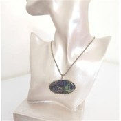 تصویر آویز نقره 925 مزین به روبی زیوسیت 