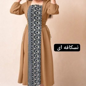 تصویر پیراهن سنتی زنانه سوزن دوزی و کرپ 