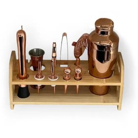 تصویر ست بار سرد 11 تکه رزگلد 