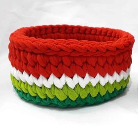 تصویر سبد گرد تریکو مدل یلدا1 