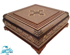 تصویر جعبه خاتم کاری بزرگ جهت آجیل و خشکبار 