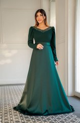 تصویر پیراهن مجلسی زنانه مدل ملیکا سایز ۴۶ قرمز 