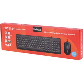 تصویر کیبورد و ماوس هترون مدل HKC215 Hatron HKC215 MOUSE AND KEYBOARD