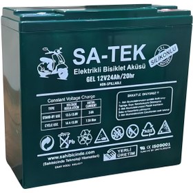 تصویر باطری باتری موتور سیکلت الکتریکی Sa Tek 12V 24 Ah 2024 Satek 