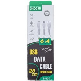 تصویر کابل پاوربانک شوش مدل SHOOSH-SH601 SHOOSH SH601c type c powerbank cable