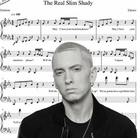 تصویر نت پیانو امینم The Real Slim Shady 