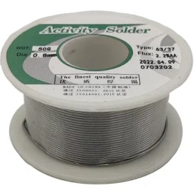 تصویر سیم لحیم اکتیویتی ۰.۸ میلیمتر وزن ۱۰۰ گرم 