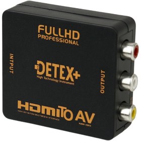 تصویر مبدل HDMI به DETEX+ AV ا HDMI TO AV CONVERTER DETEX+ HDMI TO AV CONVERTER DETEX+