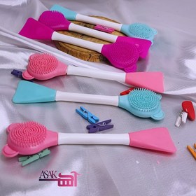 تصویر براش ماسک و فیس براش دو سر خرسی 