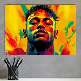 تصویر متال پوستر Neymar کد F007 