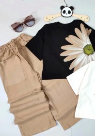 تصویر کراپ و شلوار گل 