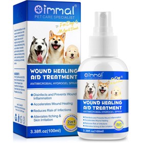 تصویر اسپری ترمیم کننده زخم های پوستی سگ اویمال ایرلند 100 میلی گرم oimmal wound healing aid dogs 100g