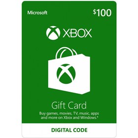 تصویر گیفت کارت 100$ ایکس باکس - Microsoft Xbox Gift Card 100$ 