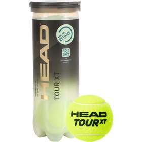 تصویر توپ تنیس هد تور ایکس تی 3 تایی HEAD TOUR XT 3 BALL