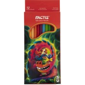 تصویر مداد رنگی فکتیس ۱۲ رنگ جعبه مقوایی 