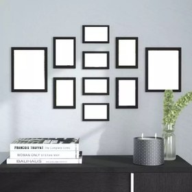 تصویر قاب عکس مدل 215 مجموعه 10 عددی - مشکی 