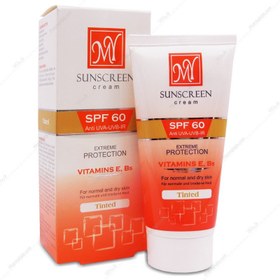تصویر کرم ضد آفتاب رنگی پوست های خشک و معمولی SPF 60 مای 50ml 