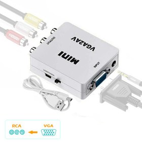 تصویر تبدیل VGA به AV ا AV-2 VGA to AV Full HD 4K Converter AV-2 VGA to AV Full HD 4K Converter