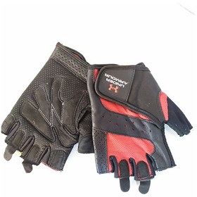 تصویر دستکش نیمه بدنسازی آندر آرمور Half gym gloves Under Armour