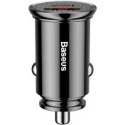 تصویر شارژر فندکی 30 وات دو پورت باسئوس مدل Baseus Square Metal PPS A+C Car Charger 