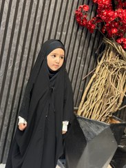 تصویر چادر عربی دخترانه ساده و نگین دار کد 0074 