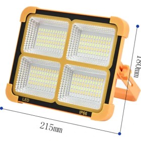 تصویر پروژکتور و پاوربانک شارژی خورشیدی اسمال سان مدل solar led light sl D8 