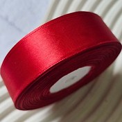 تصویر ربان ساتن 2.5 سانتی قرمز - 33 یارد 