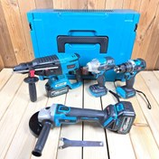 تصویر دریل و پیچ گوشتی شارژی باس مدل KIT-4H اتوماتیک با ۲ باتری 