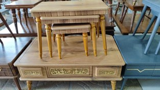 تصویر میز جلو مبلی وکیوم مدل لیزری از MDF 