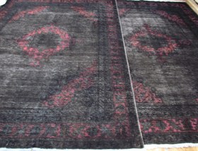 تصویر فرش وینتیج صبا دستباف ۶ متری جفت طوسی مدرن hand woven vintage carpet